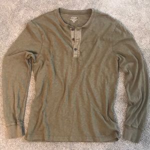 Jcrew olive garment died Henley size M